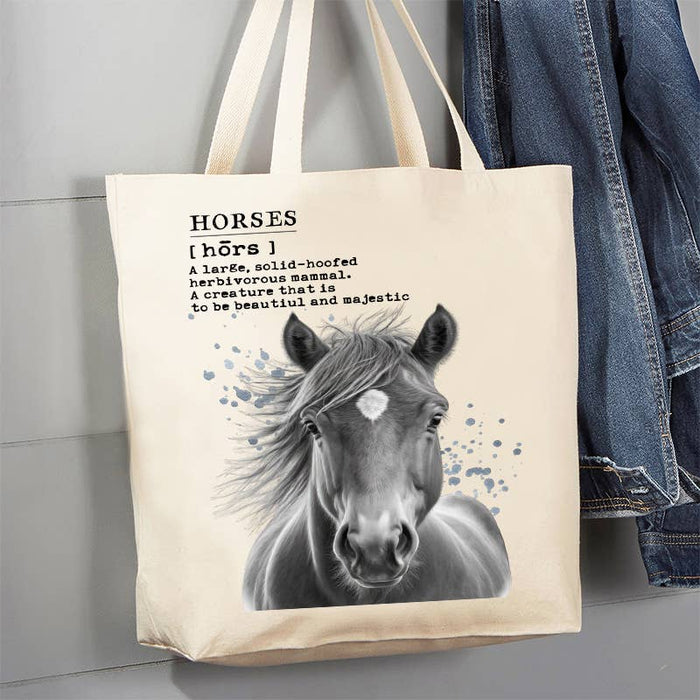 Definition of  Horse Canvas Tote Bag