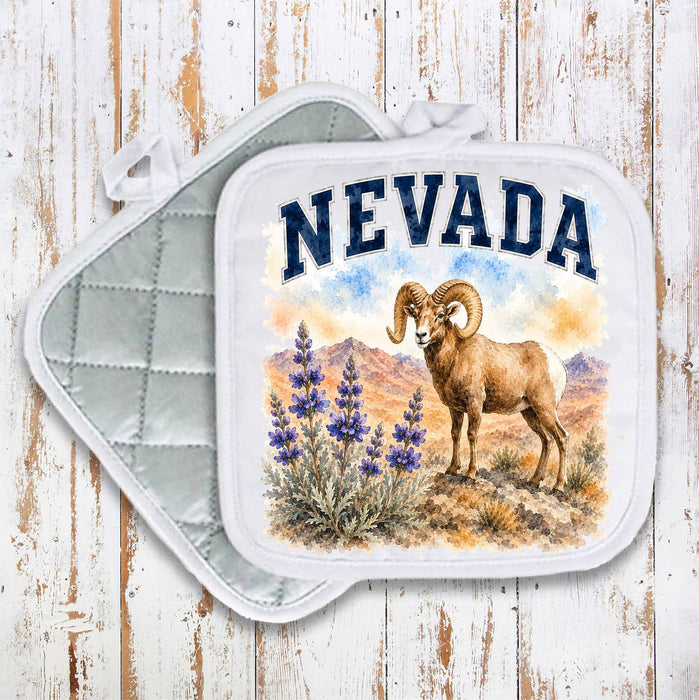 Nevada State Bird and Animal Pot Holder