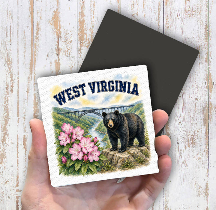 West Virginia State Bird and Animal Magnet Fridge