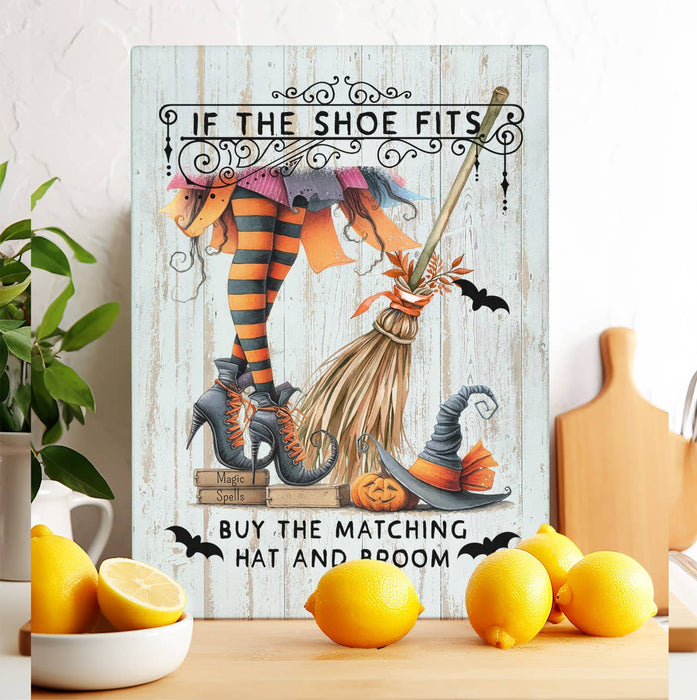Halloween Witch If the Shoe Fits Glass Cutting Board
