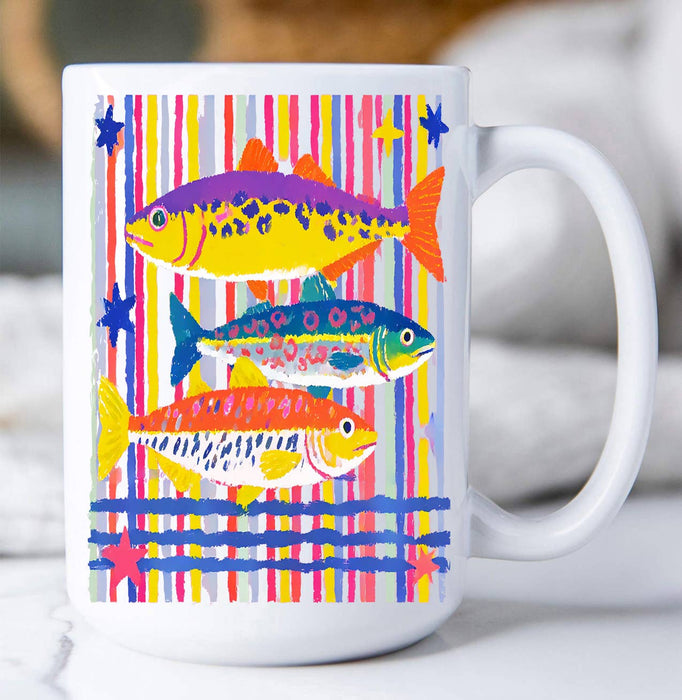 Coastal Colorful Fish Coffee Mug