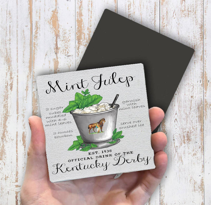 Kentucky Derby Mint Julep Drink Magnet Fridge