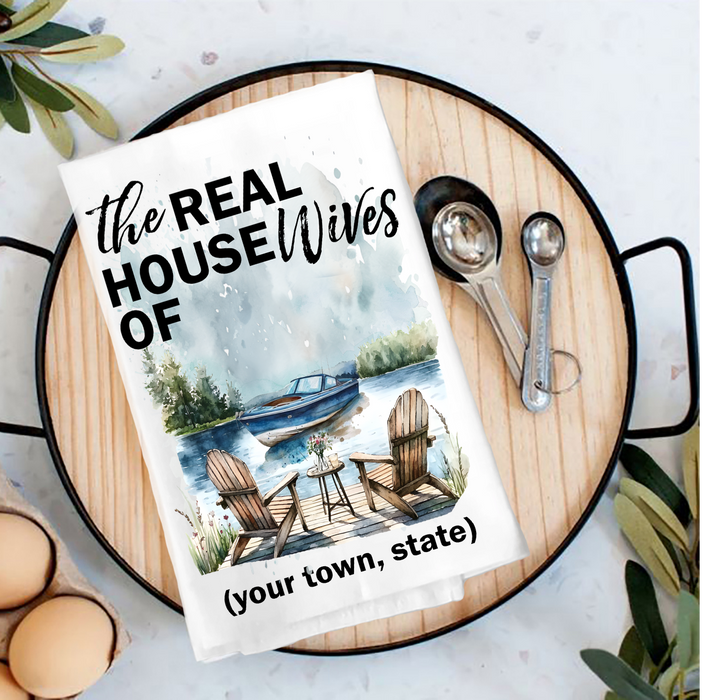 Lake Boats The Real House Wifes of Tea Towel