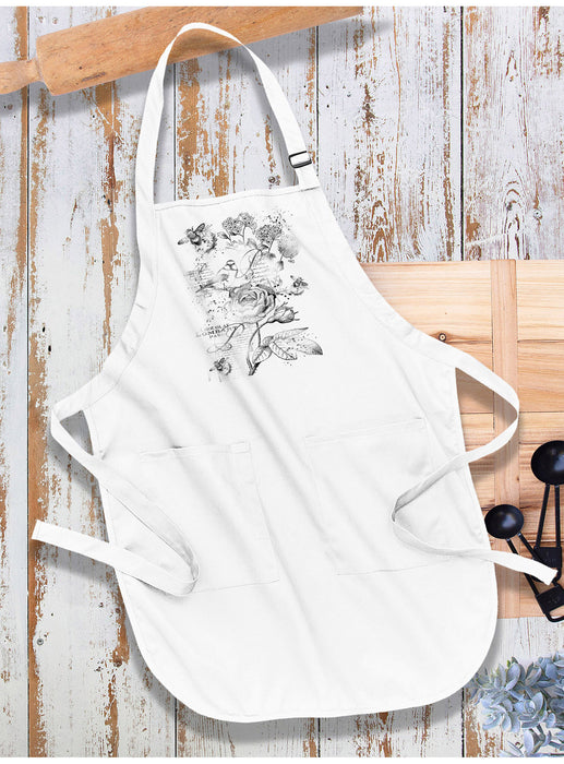 Vintage Shabby Chic Birds & Bees Apron