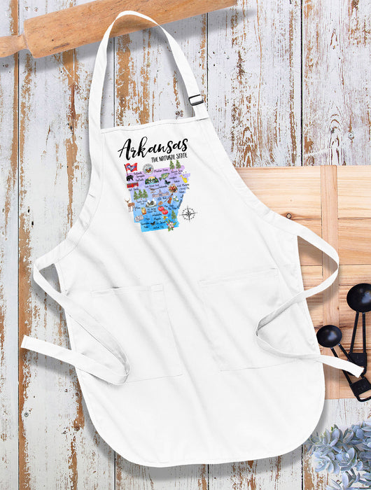 Arkansas State Map Apron