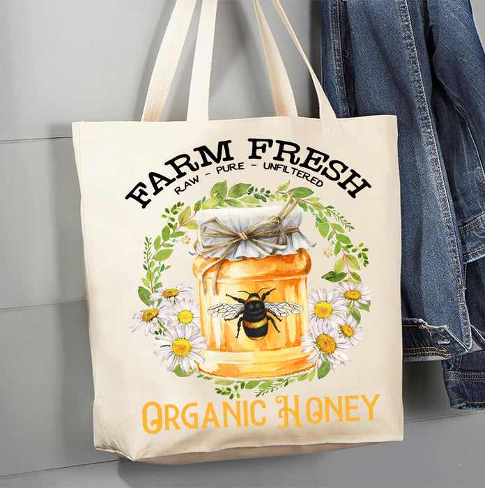 Farm Fresh Honey Bees Canvas Tote Bag