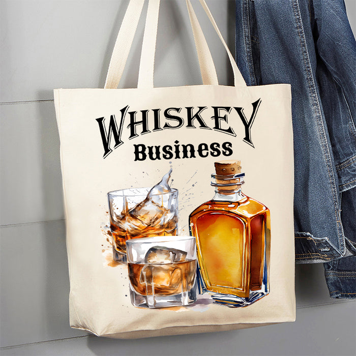 Whiskey Business Funny Sassy 12 oz Canvas Tote Bag
