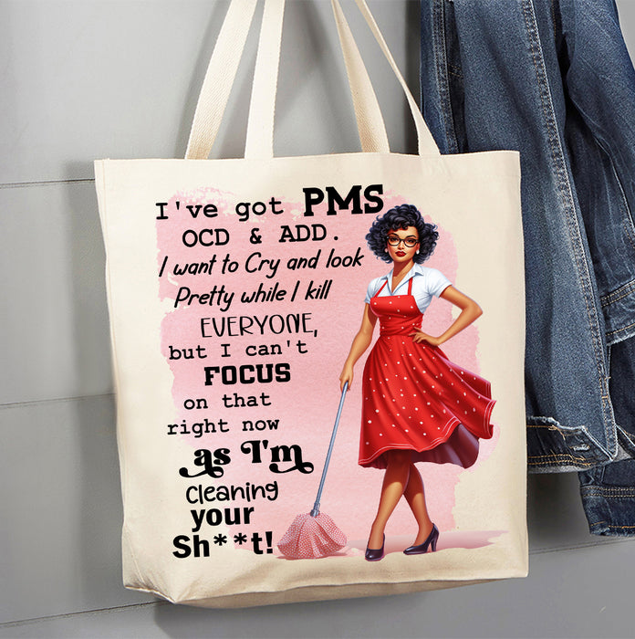 To Busy Cleaning Up Your Sh*T Funny Canvas Tote Bag