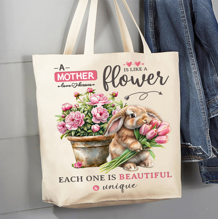 Mothers Blessing is Like a Flower Canvas Tote Bag