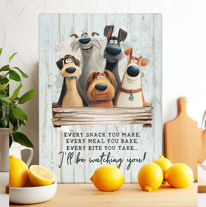 Dog Every Bite you Take Watching You Cutting Board Trivet