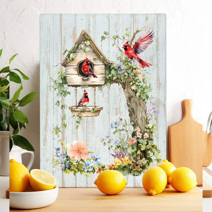 Cardinals Spring Cutting Board