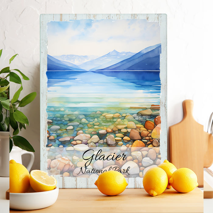 Glacier National Park Montana Glass Cutting Board Trivet
