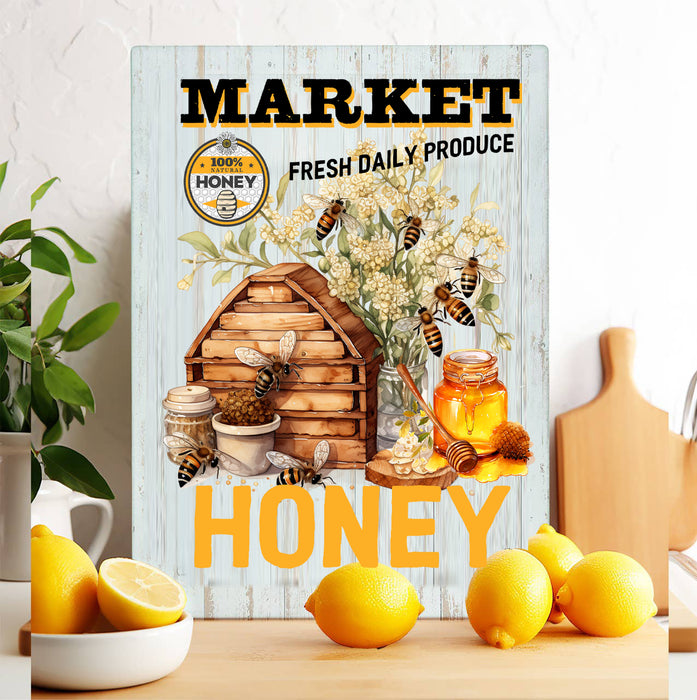 Honey Bees Country Market Cutting Board Trivet