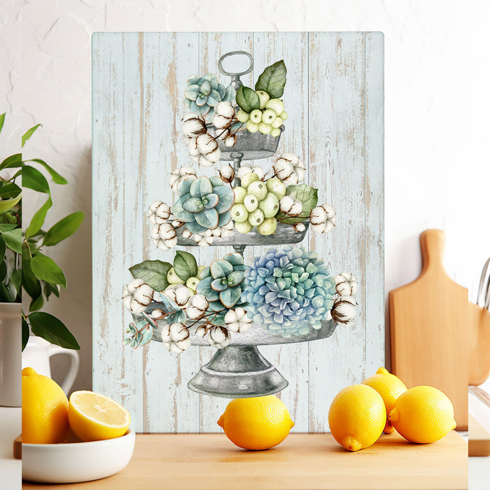 Succulent Cotton Tier Cutting Board Trivet