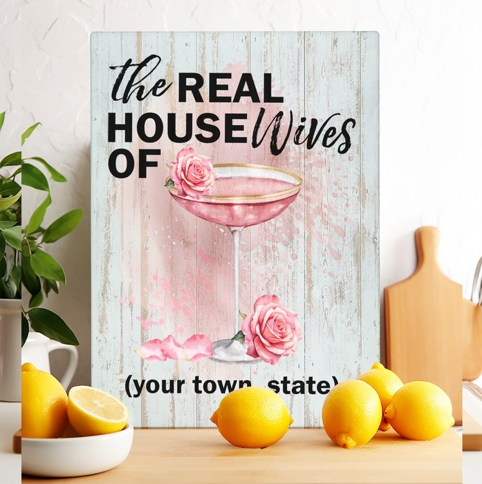 Martini The Real House Wifes of Glass Cutting Board Trivet