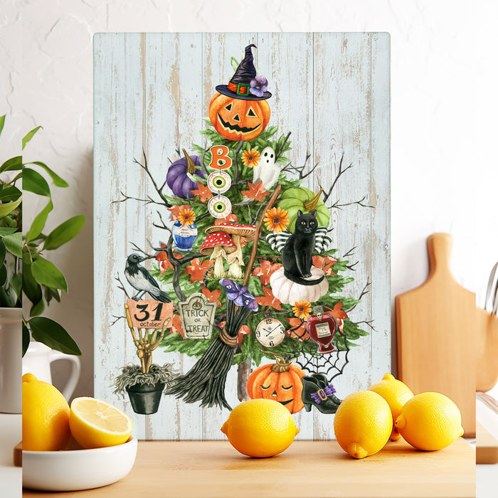 Halloween Trick or Treat Glass Cutting Board