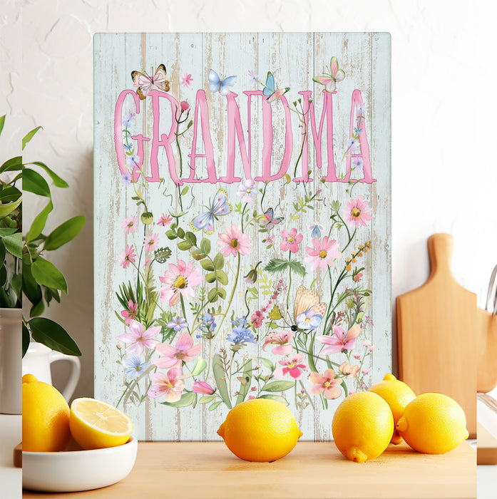 Mother's Day Wild Flowers Grandma Cutting Board Trivet