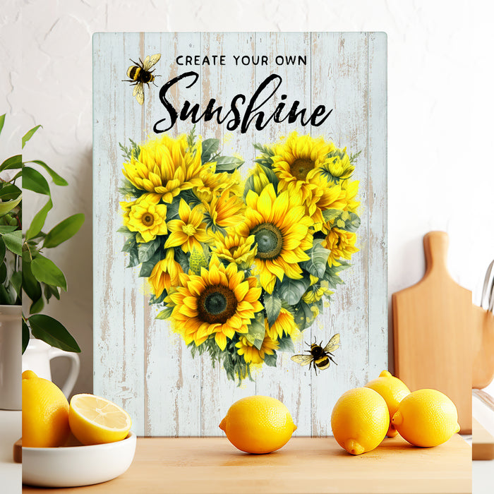 Sunflower Create your own Sunshine Glass Cutting Board Trivet