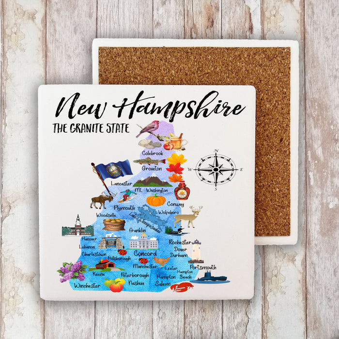 New Hampshire State Stone Coaster