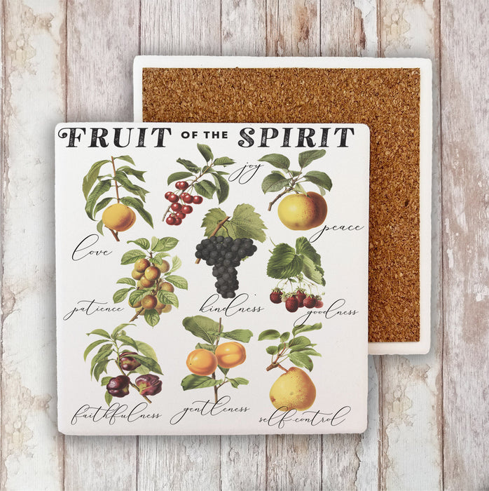 Fruit of the Spirit Spiritual Stone Coaster