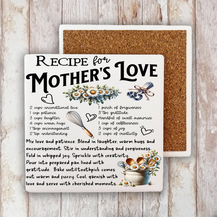 Mother's Love Recipe Stone Coaster