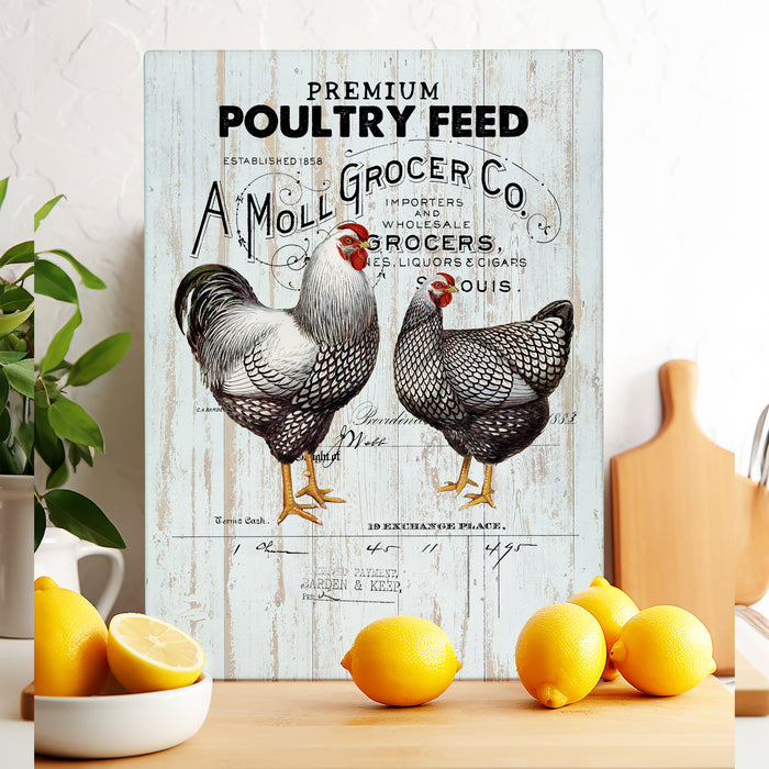 Farmer Market Poultry Feed Chicken Cutting Board