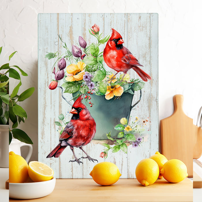 Cardinals Bucket Cutting Board