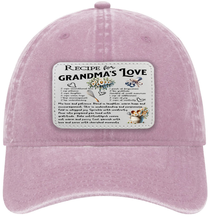 Grandma's Love Recipe Baseball Hat