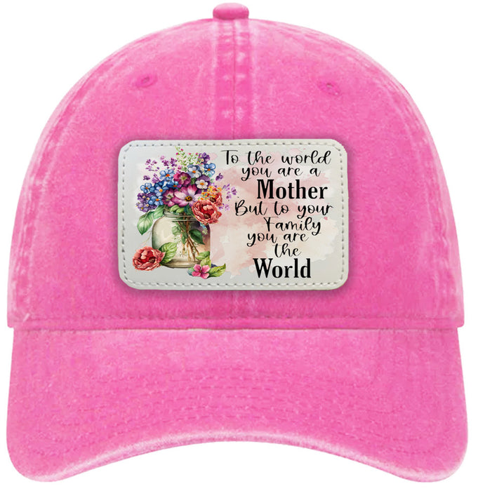 Mothers Day Mother is Our World Baseball Hat