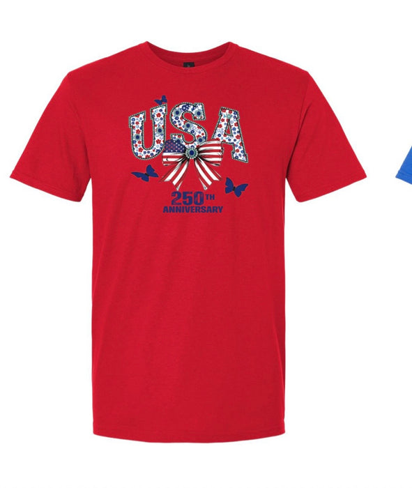 Patriotic USA Bow 250 Anniversary America T-Shirt