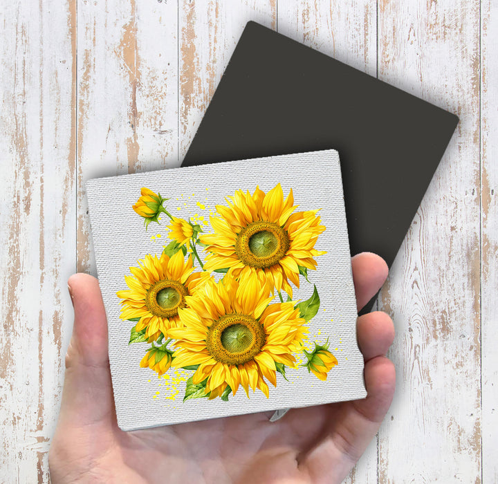 Spring Summer Yellow Sunflowers Magnet Fridge