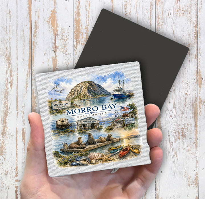 Morro Bay Collage Magnet Fridge