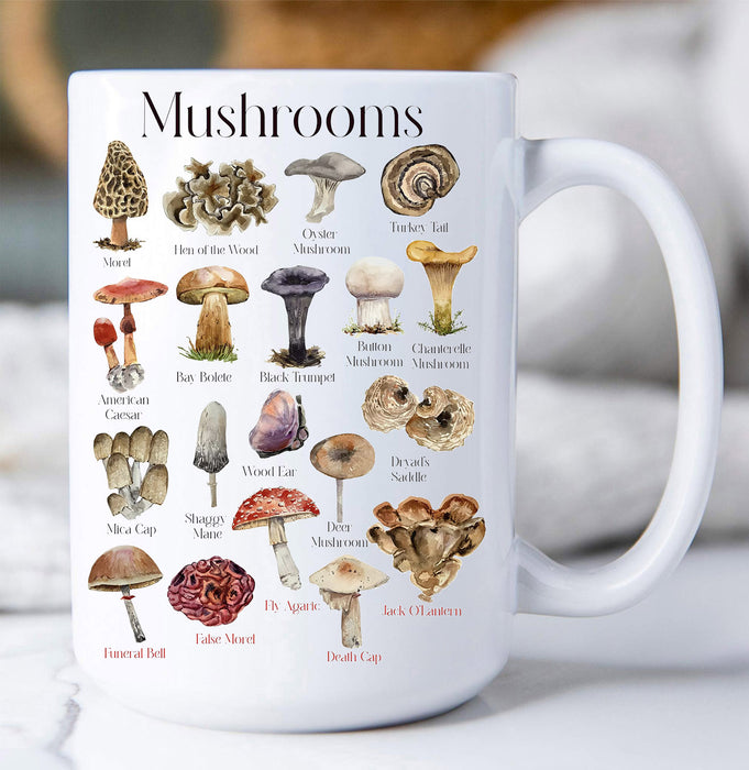 Vintage Mushrooms Variety Coffee Mug