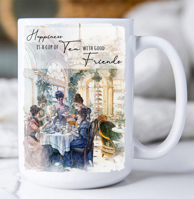 Victorian Happiness Tea with Friends Coffee Mug