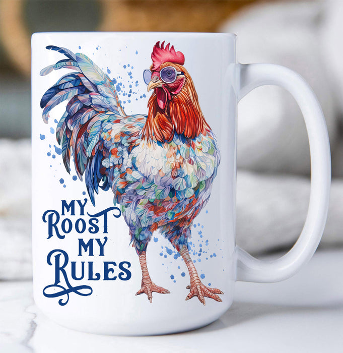 My Roost My Rules Country Rooster Coffee Mug