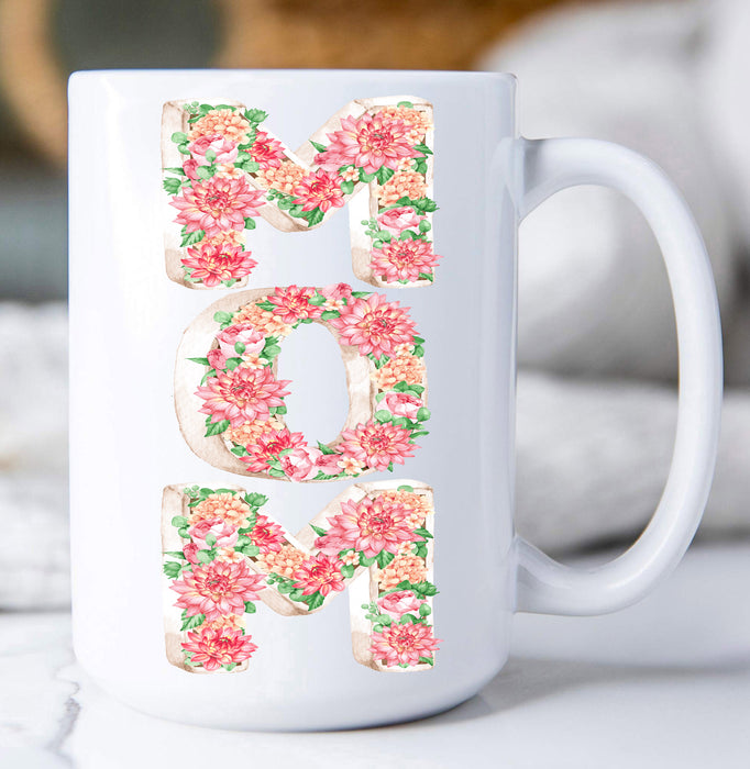 Mothers Day MOM Flowers Coffee Mug