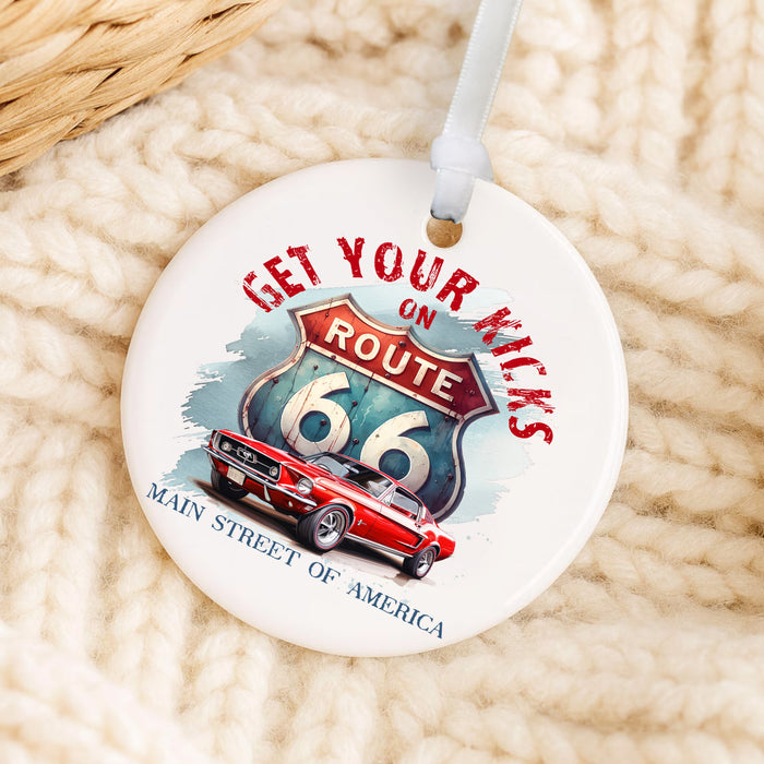 Route 66 Get your Kicks Mustang Ornament