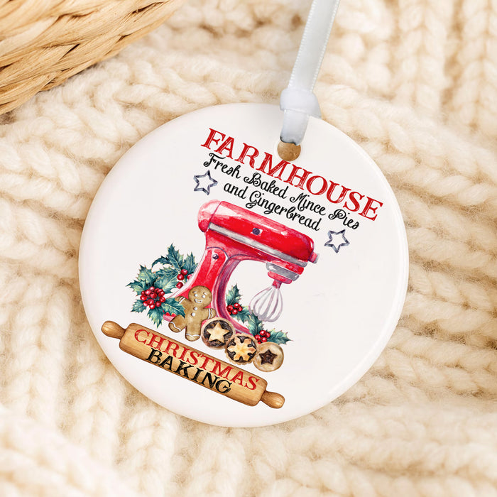 Christmas Farmhouse Gingerbread Mixer Ornament