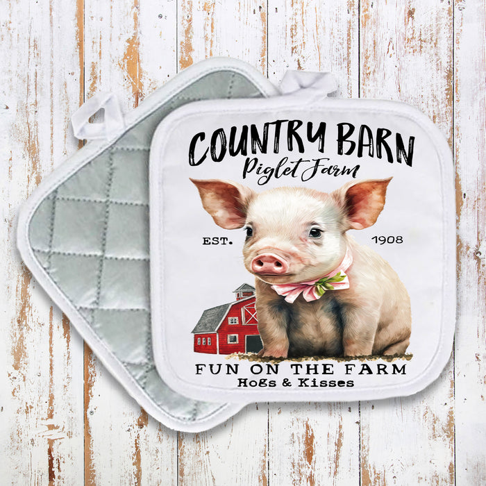 Country Piglet Farm Pig Animals Pot Holder