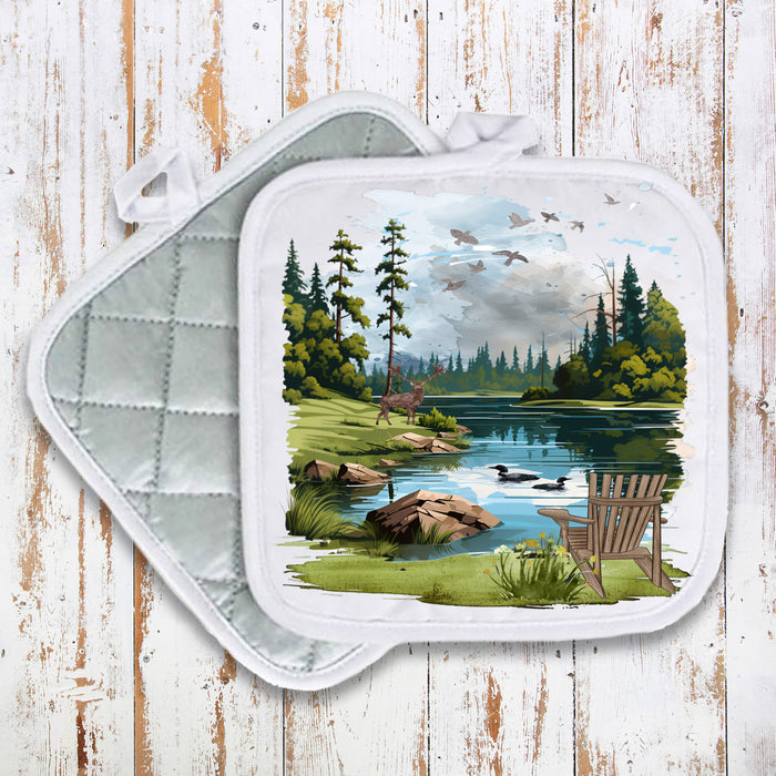Adirondack Chair Lake Pot Holder