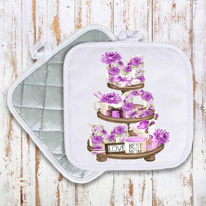 Mothers Day Purple 3 Tier Tray Pot Holder