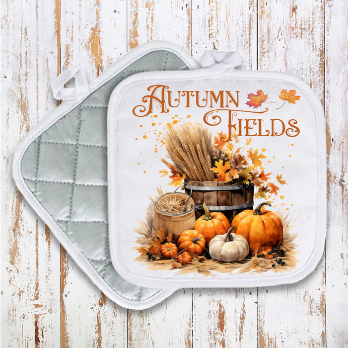Autumn Field Pumpkin Harvest Pot Holder