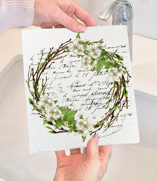 Flower Mock Orange Syringa Swedish Dishcloth