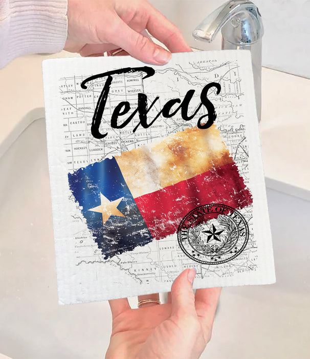Texas State Flag Souvenir Souvenir SWEDISH DISH CLOTH