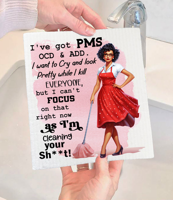 To Busy Cleaning Up Your Sh*T Funny Swedish Dishcloth