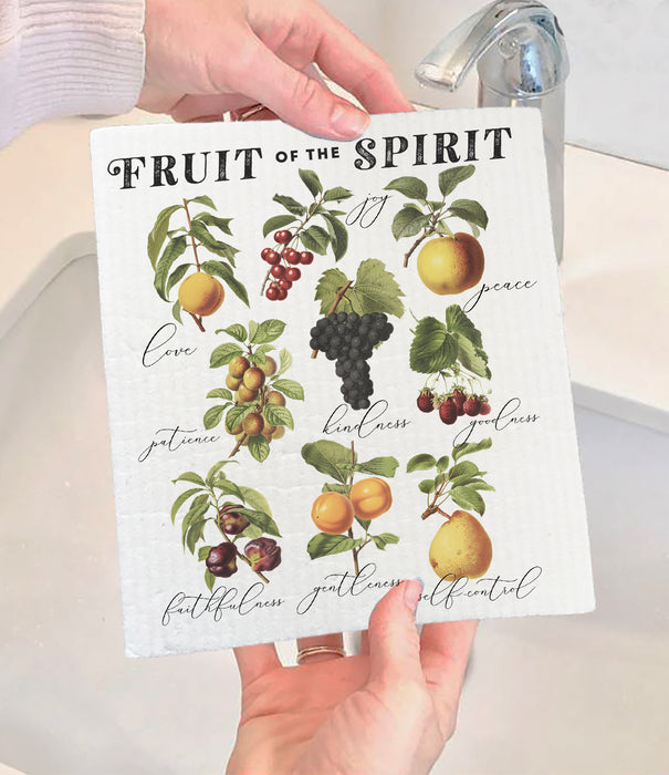 Fruit of the Spirit Spiritual Swedish Dishcloth