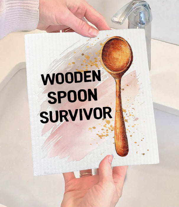 Wooden Spoon Suvivor Swedish Dishcloth