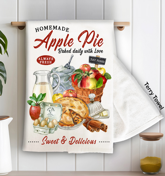 Country Homemade Apple Pie Terry Cloth Towel