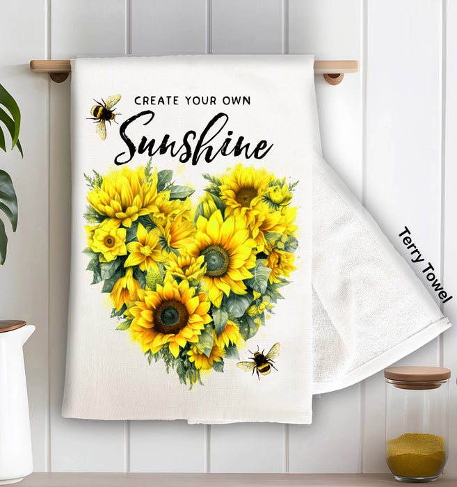 Sunflower Create your own Sunshine Terry Cloth Towel