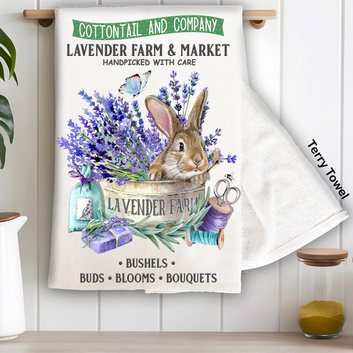 Lavender Farm Bunny Kitchen Terry Towel